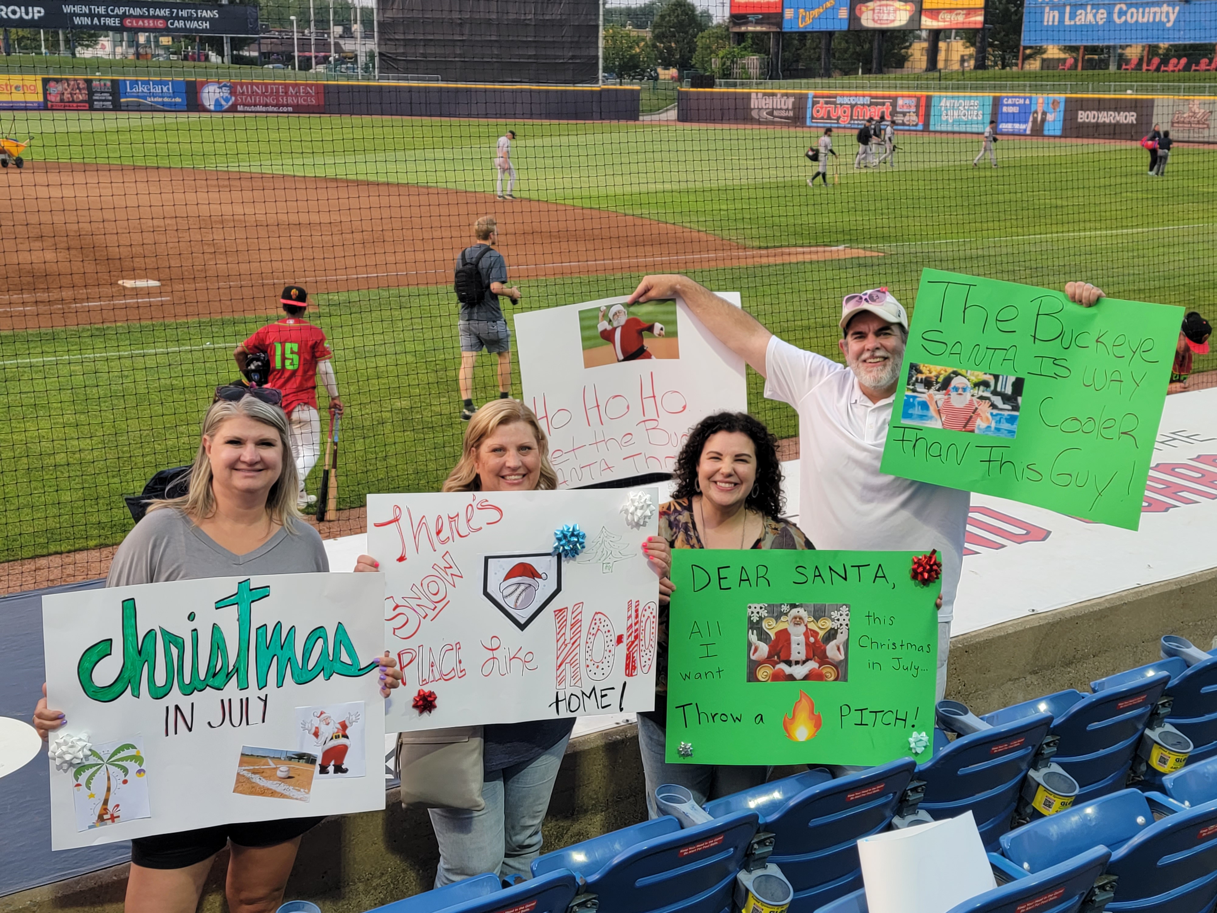 LFG Celebrates Christmas in July with Santa at Captains game